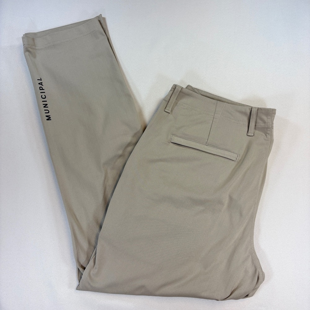 Municipal Sport Utility Gear Mens 34 Khaki Tan Performance Golf Pants Athleisure
